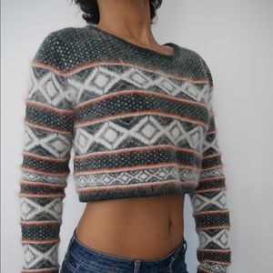 Rag & Bone Cropped Fair Isle Sweater